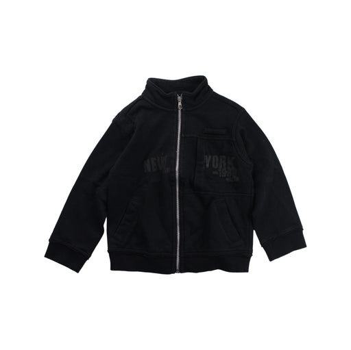 A Black Lightweight Jackets from DKNY in size 4T for boy. (Front View)