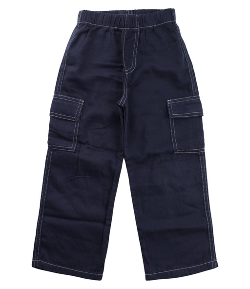 A Navy Casual Pants from City Threads in size 4T for boy. (Front View)