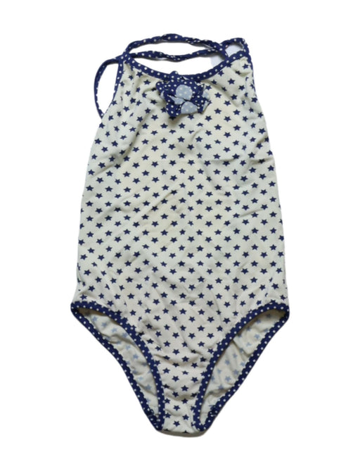A Blue Swimsuits from Bonpoint in size 6T for girl. (Front View)