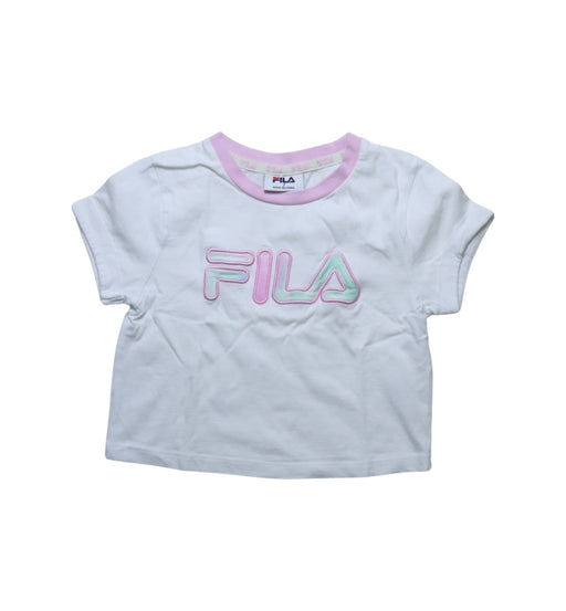 A White Short Sleeve T Shirts from Fila in size 7Y for girl. (Front View)