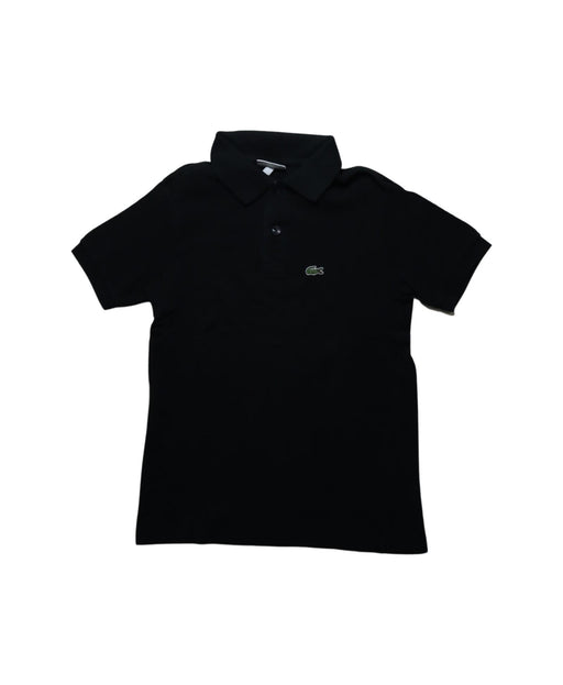 A Black Short Sleeve Polos from Lacoste in size 10Y for boy. (Front View)
