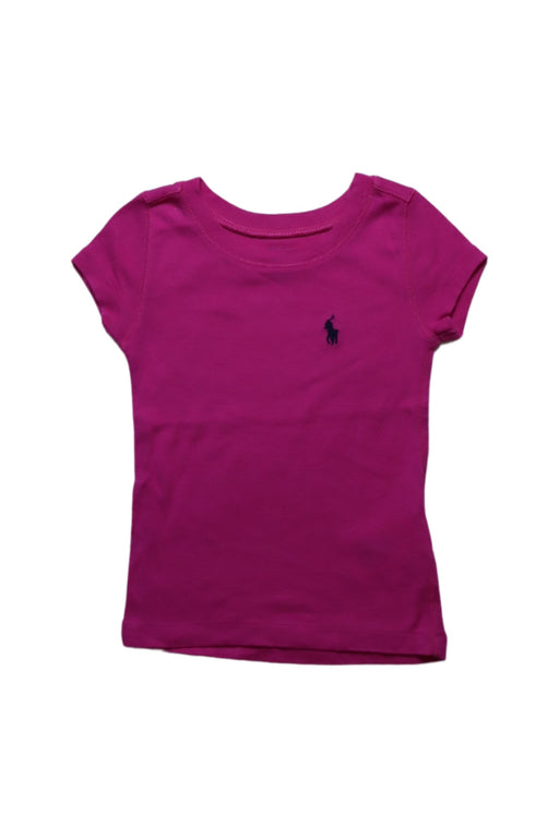 A Pink Short Sleeve T Shirts from Polo Ralph Lauren in size 2T for girl. (Front View)