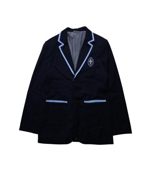 A Navy Blazers from Wycombe Abbey School in size 5T for neutral. (Front View)
