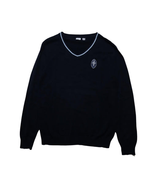 A Navy Knit Sweaters from Wycombe Abbey School in size 5T for neutral. (Front View)