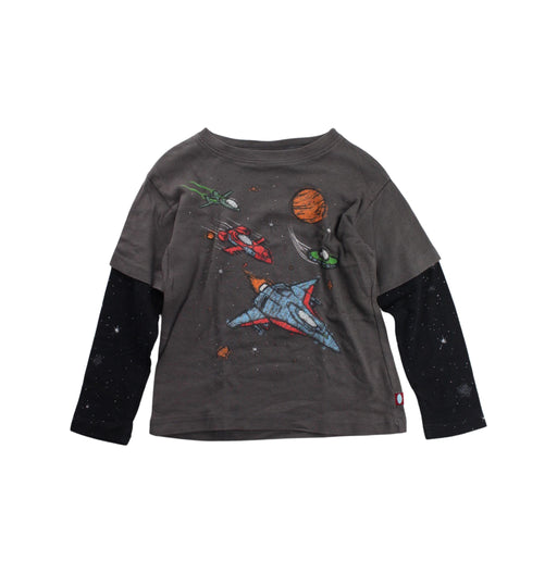 A Grey Long Sleeve T Shirts from City Threads in size 4T for boy. (Front View)