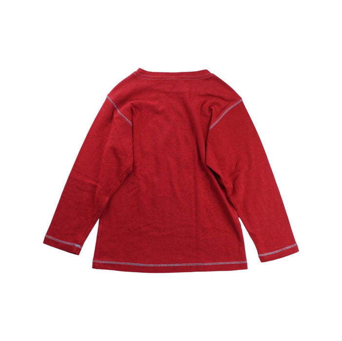 A Red Long Sleeve T Shirts from City Threads in size 4T for boy. (Back View)