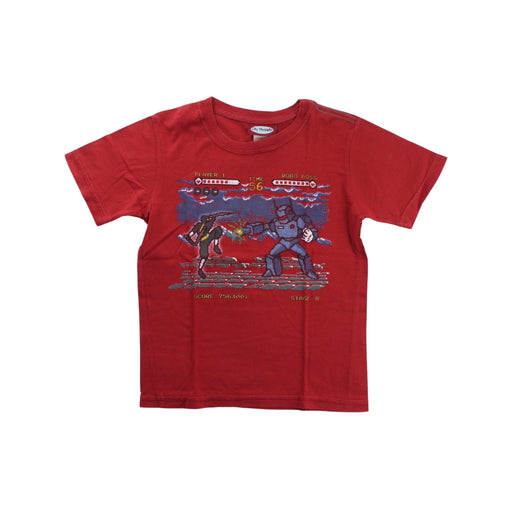 A Red Short Sleeve T Shirts from City Threads in size 4T for boy. (Front View)