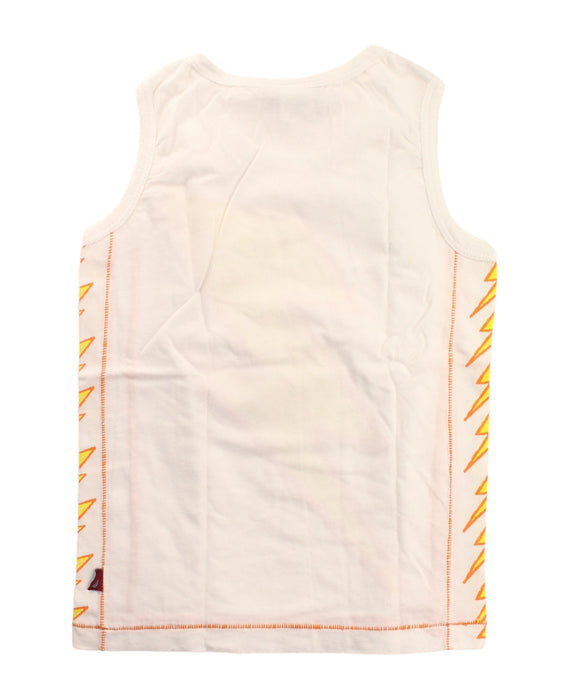 A White Sleeveless T Shirts from City Threads in size 4T for boy. (Back View)