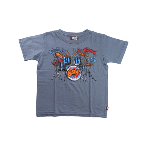 A Grey Short Sleeve T Shirts from City Threads in size 4T for boy. (Front View)