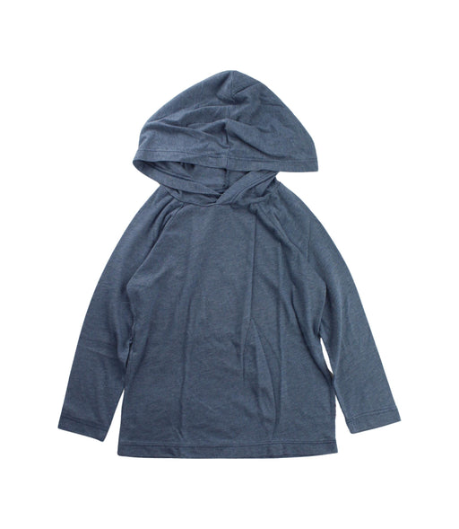 A Blue Hooded Sweatshirts from City Threads in size 4T for boy. (Front View)