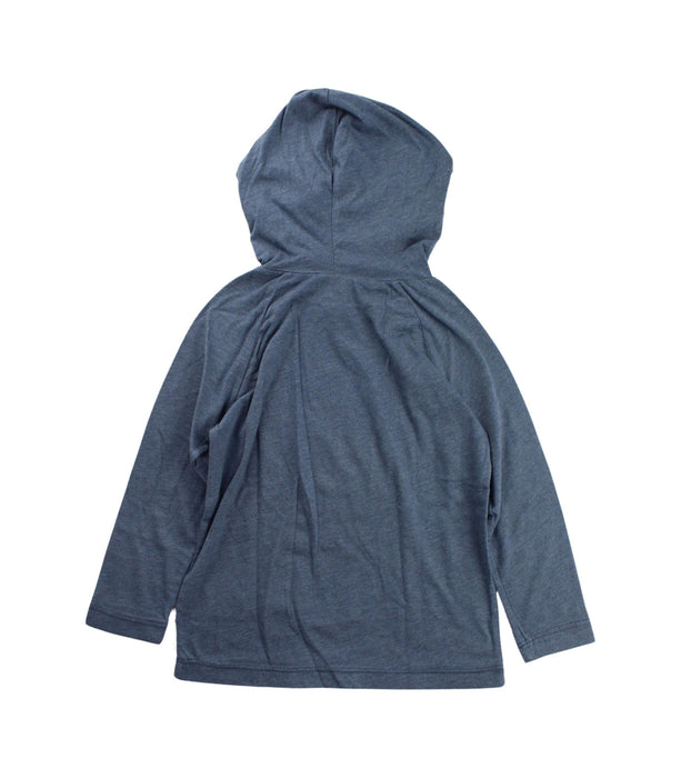 A Blue Hooded Sweatshirts from City Threads in size 4T for boy. (Back View)