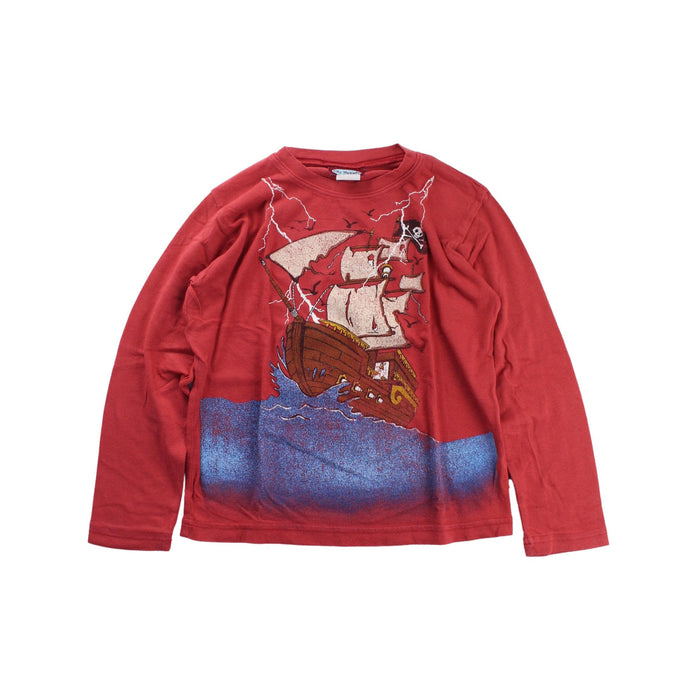 A Red Long Sleeve T Shirts from City Threads in size 5T for boy. (Front View)