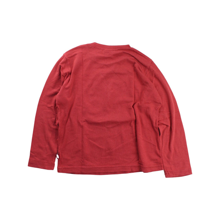 A Red Long Sleeve T Shirts from City Threads in size 5T for boy. (Back View)