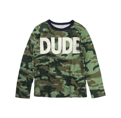 A Green Long Sleeve T Shirts from Crewcuts in size 4T for boy. (Front View)