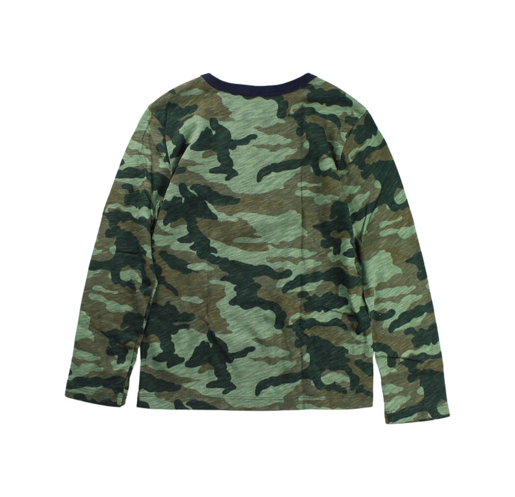 A Green Long Sleeve T Shirts from Crewcuts in size 4T for boy. (Back View)