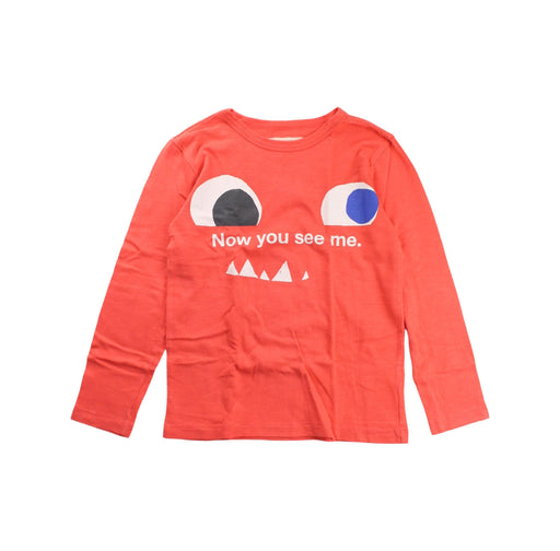 A Orange Long Sleeve T Shirts from Crewcuts in size 4T for boy. (Front View)