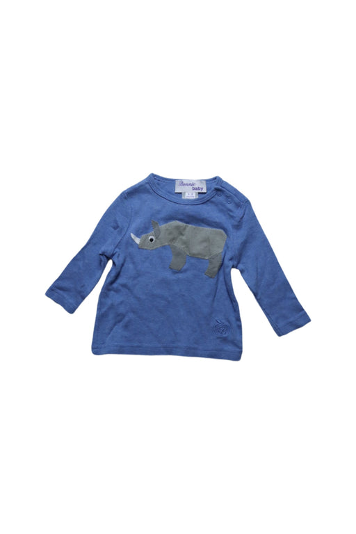 A Blue Long Sleeve T Shirts from Bonnie Baby in size 3-6M for boy. (Front View)