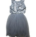 A Grey Sleeveless Dresses from Britt in size 12Y for girl. (Back View)