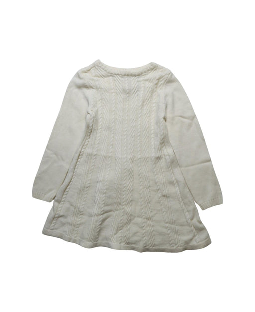 A Ivory Sweater Dresses from Jacadi in size 4T for girl. (Front View)
