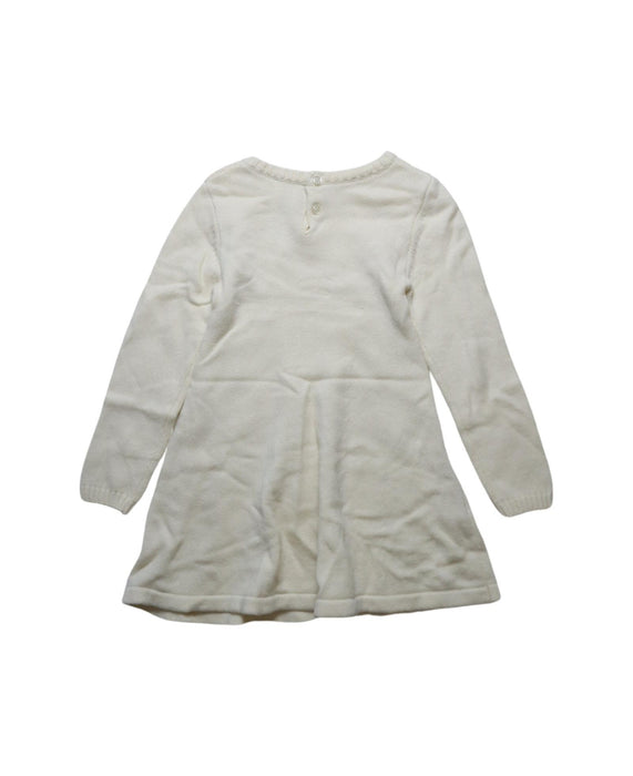 A Ivory Sweater Dresses from Jacadi in size 4T for girl. (Back View)