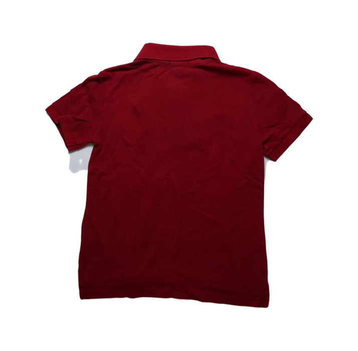 A Red Short Sleeve Polos from Polo Ralph Lauren in size 7Y for boy. (Back View)