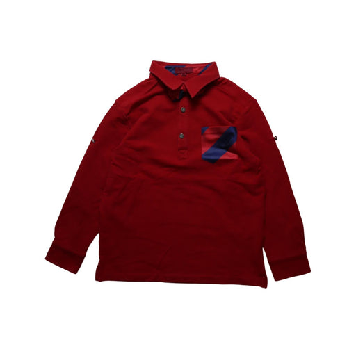 A Red Long Sleeve Polos from Nicholas & Bears in size 8Y for boy. (Front View)