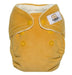 A Yellow Cloth Diapers from GroVia in size Newborn for neutral. (Front View)