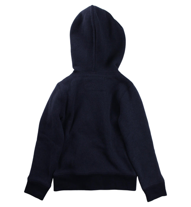 A Blue Zippered Sweatshirts from Crewcuts in size 4T for boy. (Back View)