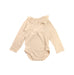A Beige Long Sleeve Bodysuits from Buho in size 2T for girl. (Front View)