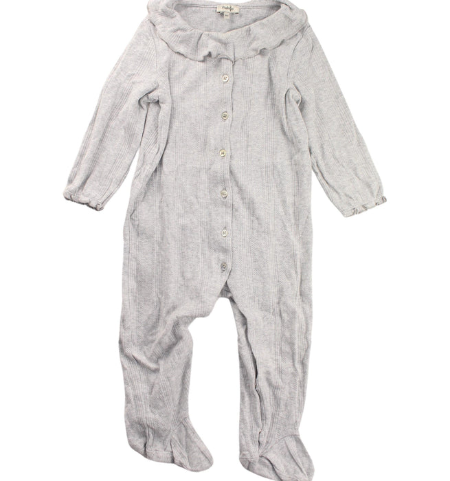 A Grey Onesies from Natalys in size 12-18M for girl. (Front View)