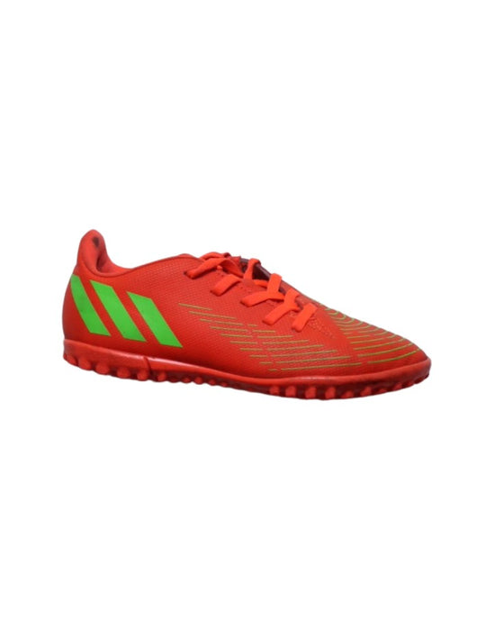 A Orange Cleats/Soccer Shoes from Adidas in size 7Y for boy. (Front View)