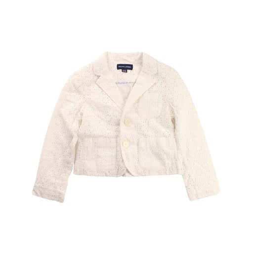 A White Blazers from Ralph Lauren in size 4T for girl. (Front View)
