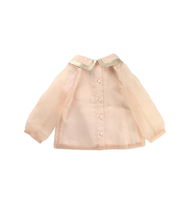 A Beige Long Sleeve Tops from Hucklebones in size 4T for girl. (Back View)