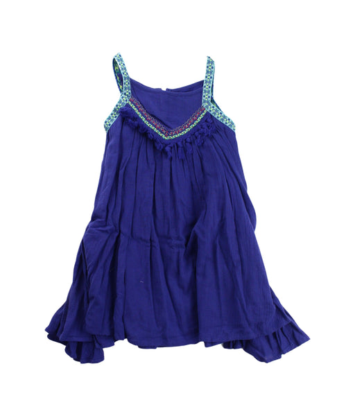 A Blue Sleeveless Dresses from Catimini in size 3T for girl. (Front View)