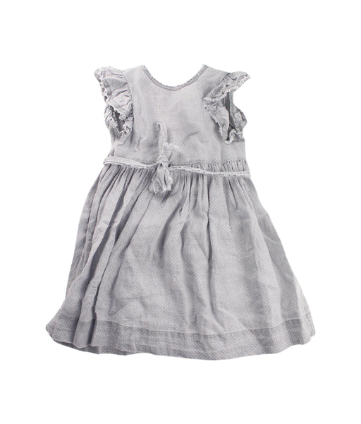 A Grey Short Sleeve Dresses from Il Gufo in size 4T for girl. (Front View)