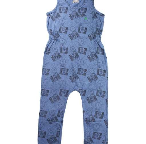 A Blue Sleeveless Jumpsuits from The Bonnie Mob in size 4T for boy. (Front View)