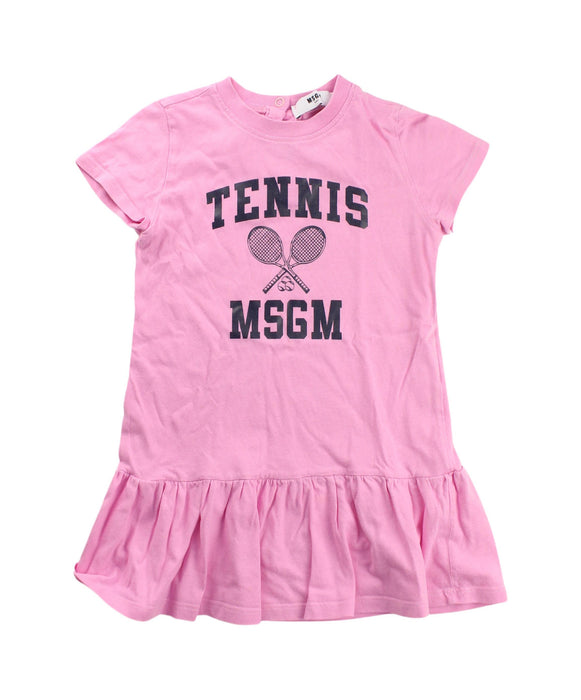 A Pink Short Sleeve Dresses from MSGM in size 2T for girl. (Front View)