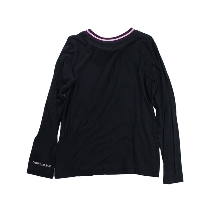 A Black Long Sleeve T Shirts from Calvin Klein in size 6T for neutral. (Back View)