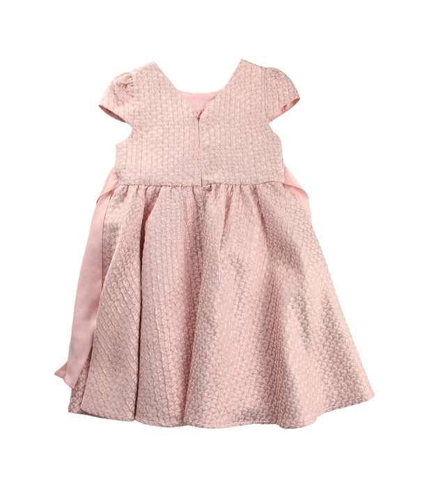 A Pink Short Sleeve Dresses from Monsoon in size 4T for girl. (Back View)