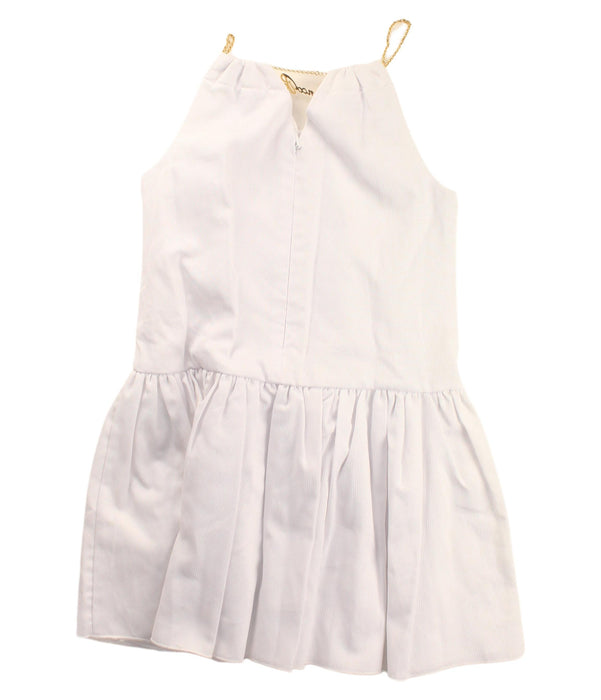 A White Sleeveless Dresses from I Pinco Pallino in size 4T for girl. (Back View)