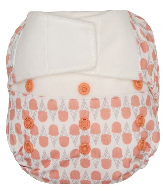 A Beige Cloth Diapers from GroVia in size O/S for neutral. (Front View)