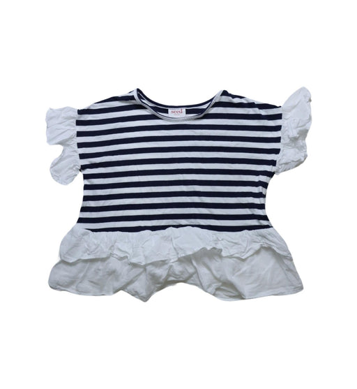 A Black Short Sleeve Tops from Seed in size 7Y for girl. (Front View)