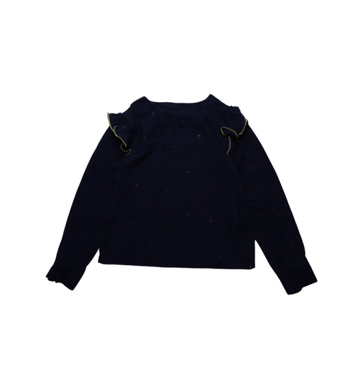 A Black Long Sleeve Tops from Jacadi in size 6T for girl. (Front View)