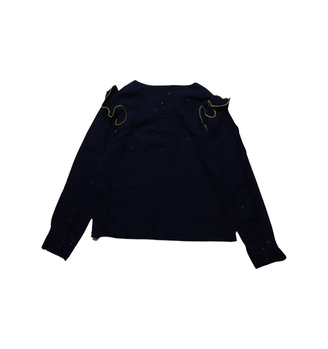 A Black Long Sleeve Tops from Jacadi in size 6T for girl. (Back View)