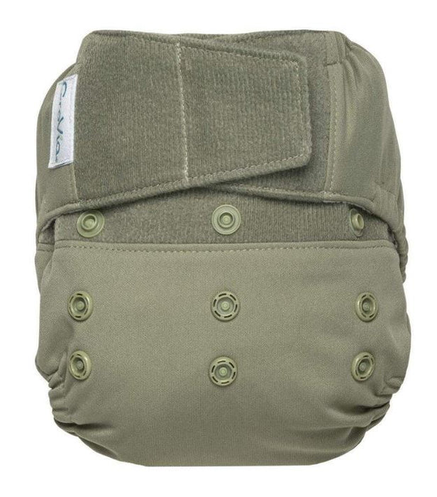 A Green Cloth Diapers from GroVia in size O/S for neutral. (Front View)
