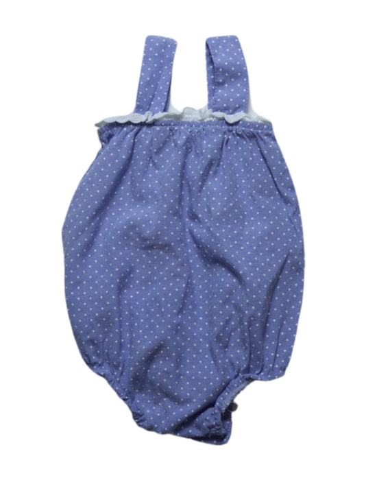A Blue Sleeveless Bodysuits from Babidu in size 3-6M for girl. (Back View)