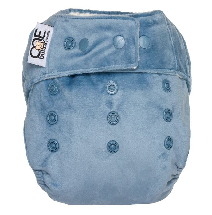 A Blue Cloth Diapers from GroVia in size O/S for neutral. (Front View)