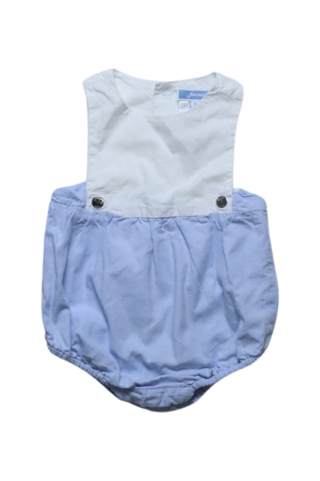 A Blue Sleeveless Bodysuits from Jacadi in size 0-3M for girl. (Front View)