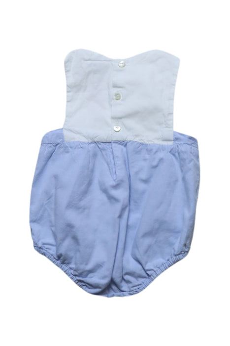 A Blue Sleeveless Bodysuits from Jacadi in size 0-3M for girl. (Back View)