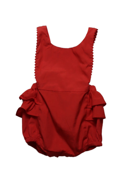 A Orange Sleeveless Bodysuits from Jacadi in size 0-3M for girl. (Front View)